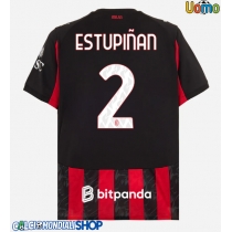 Maglie da calcio AC Milan Pervis Estupinan #2 Prima Maglia 2025-26 Manica Corta